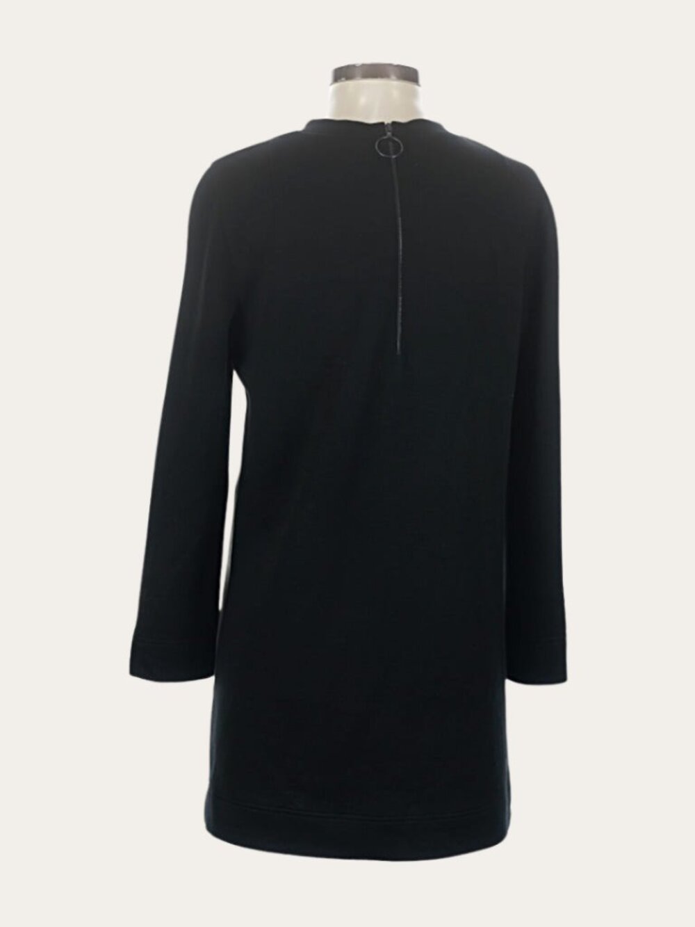 Akris Punto Colorblock Pullover Dress Size 6 Olive Black Exposed Zip - Picture 3 of 7